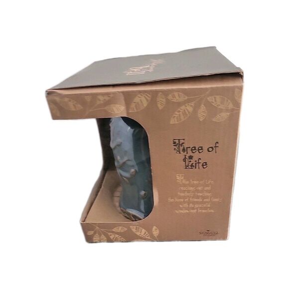 Tree of Life Ceramic Pottery Blue Whispering Bell Wind Chime NIB - Picture 5 of 15